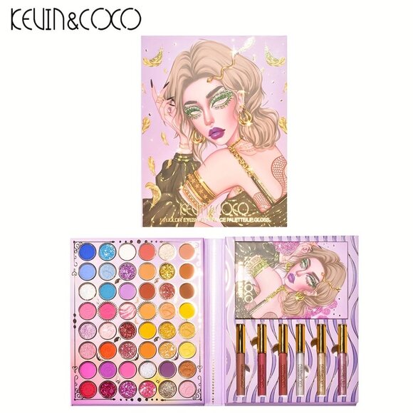 Kevin & Coco Other - Kevin & Coco 54 Color Makeup Palette Purple Girl